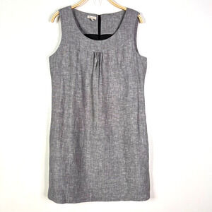 Madison‎ Linen Lined Gray Shift Dress Size 14